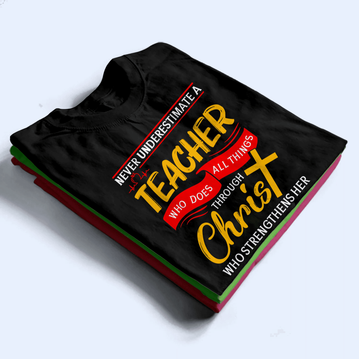 Never Underestimate A Teacher - Personalized Custom T Shirt - Birthday, Loving, Funny Gift for Teacher, Kindergarten, Preschool, Pre K, Paraprofessional - Suzitee Store