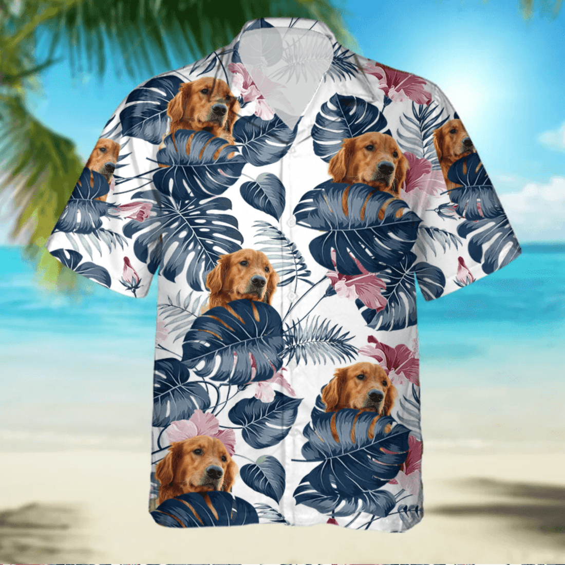 Custom Photo Summer Time personalized hawaiian shirt, alternate view 5