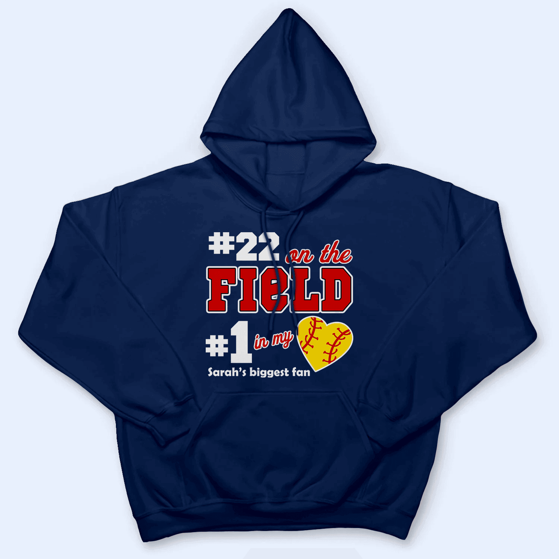 Number 1 in my heart - Baseball/Softball Personalized Custom T Shirt - Birthday, Loving, Funny Gift for Grandma/Nana/Mimi, Mom, Wife, Grandparent - Suzitee Store