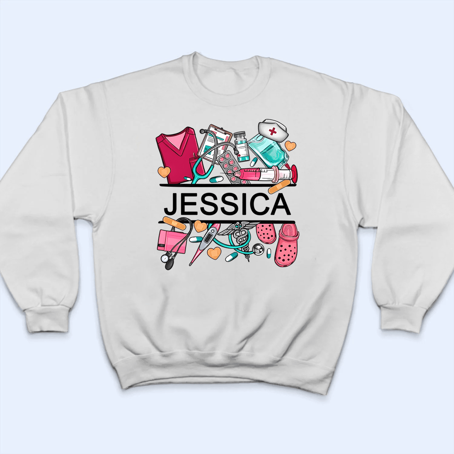 Nurse Name - Personalized Custom T Shirt - Birthday, Loving, Funny Gift for Nurse, CNA, Healthcare, Registered RN - Suzitee Store