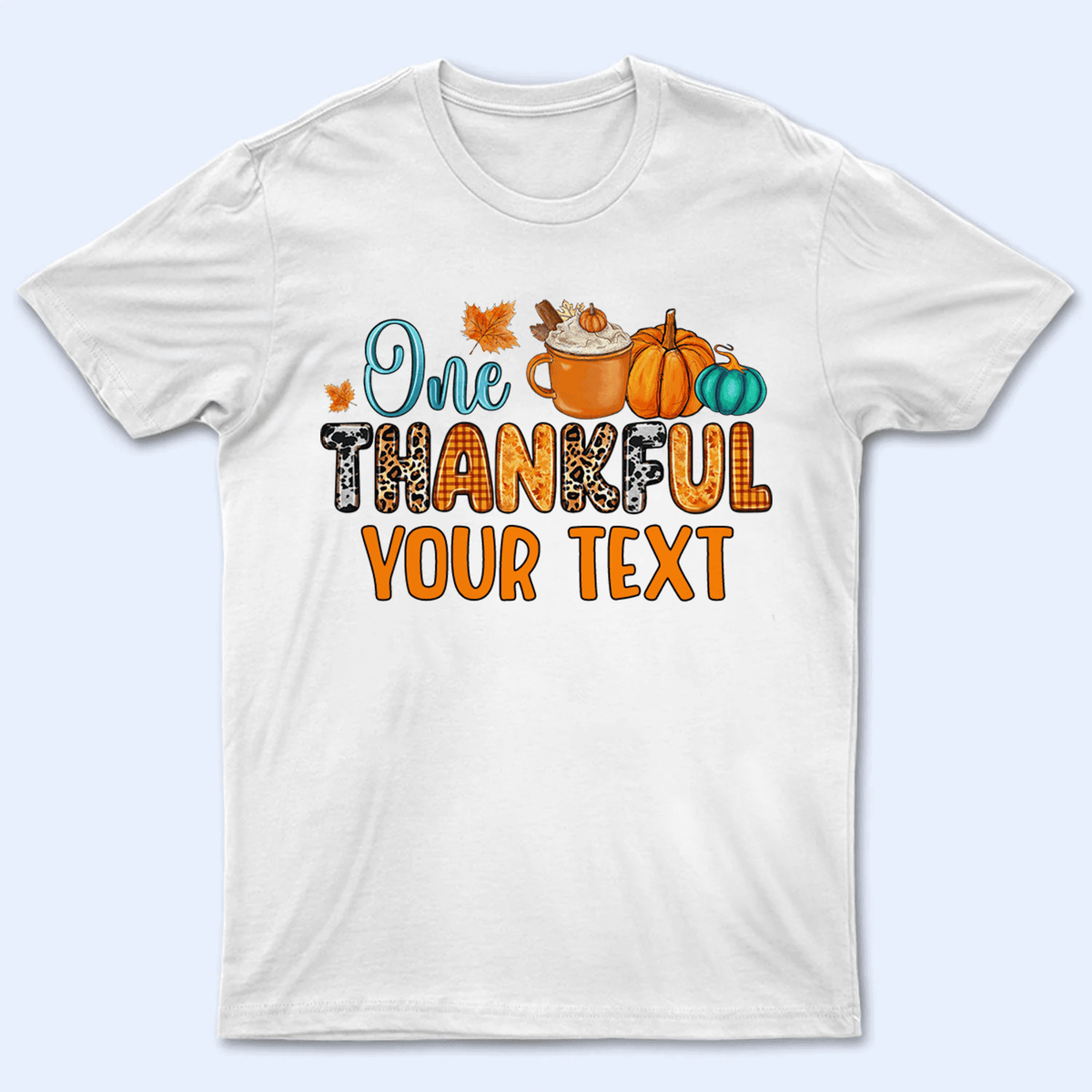 One Thankful Grandma - Personalized Custom T Shirt - Halloween, Loving, Funny Gift for Grandma/Nana/Mimi, Mom, Wife, Grandparent - Suzitee Store