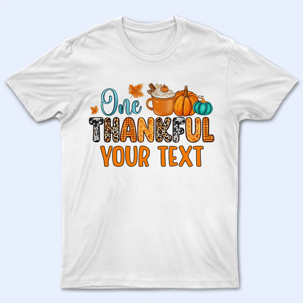 One Thankful Grandma - Personalized Custom T Shirt - Halloween, Loving, Funny Gift for Grandma/Nana/Mimi, Mom, Wife, Grandparent - Suzitee Store