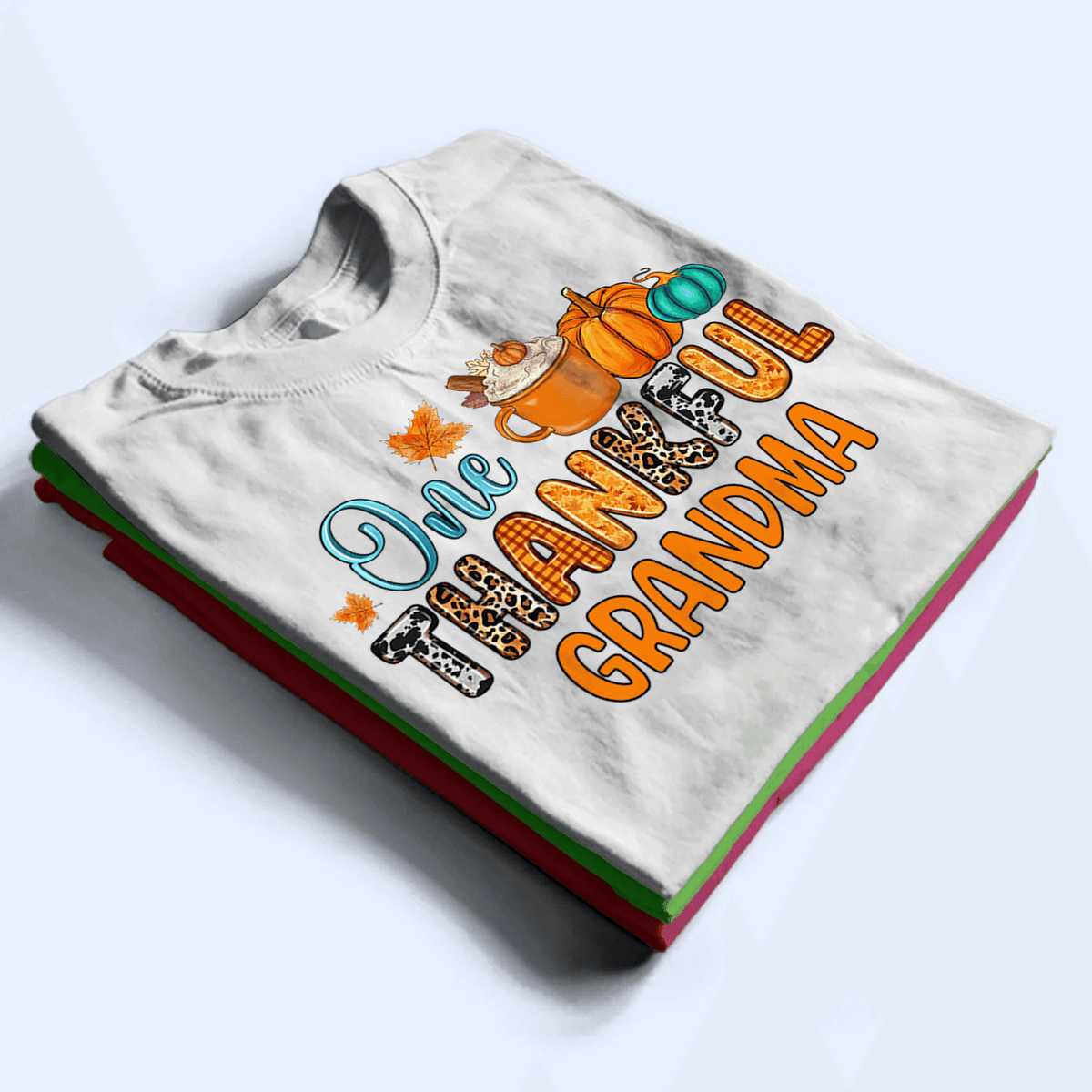 One Thankful Grandma - Personalized Custom T Shirt - Halloween, Loving, Funny Gift for Grandma/Nana/Mimi, Mom, Wife, Grandparent - Suzitee Store
