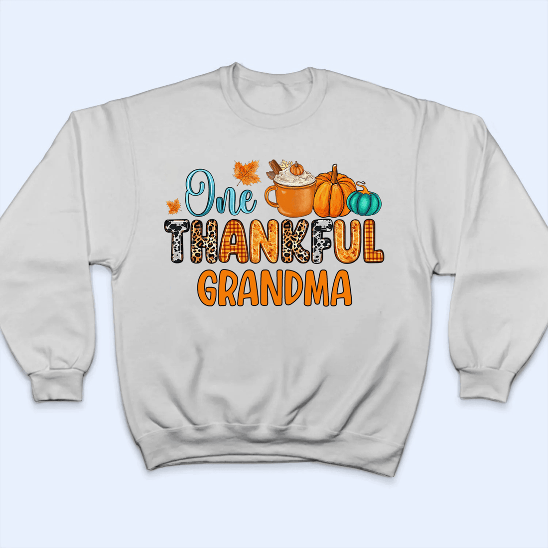 One Thankful Grandma - Personalized Custom T Shirt - Halloween, Loving, Funny Gift for Grandma/Nana/Mimi, Mom, Wife, Grandparent - Suzitee Store