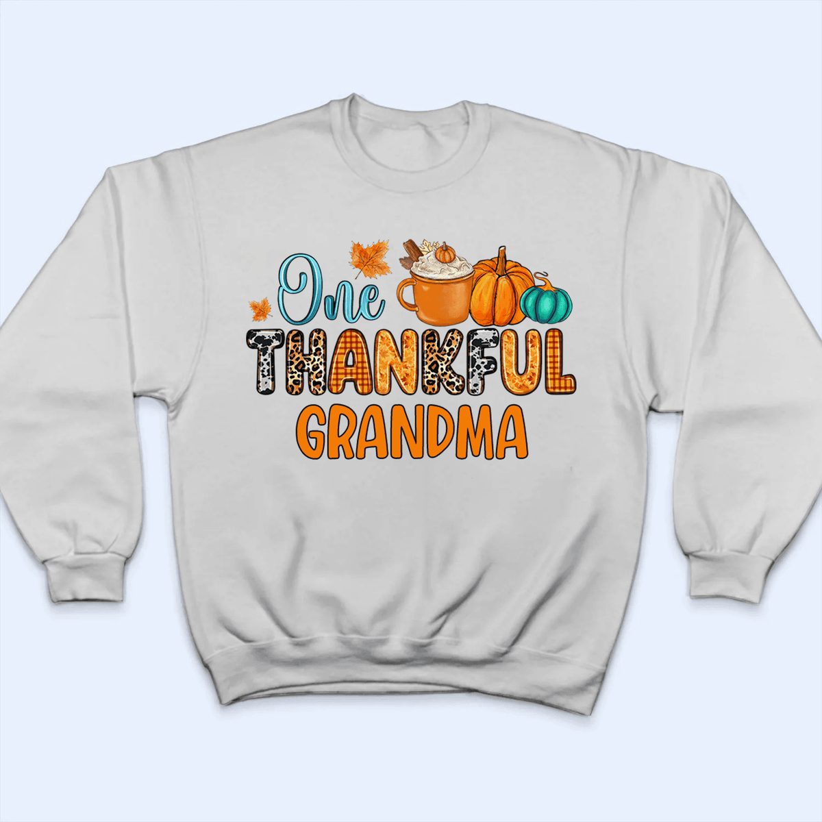 One Thankful Grandma - Personalized Custom T Shirt - Halloween, Loving, Funny Gift for Grandma/Nana/Mimi, Mom, Wife, Grandparent - Suzitee Store