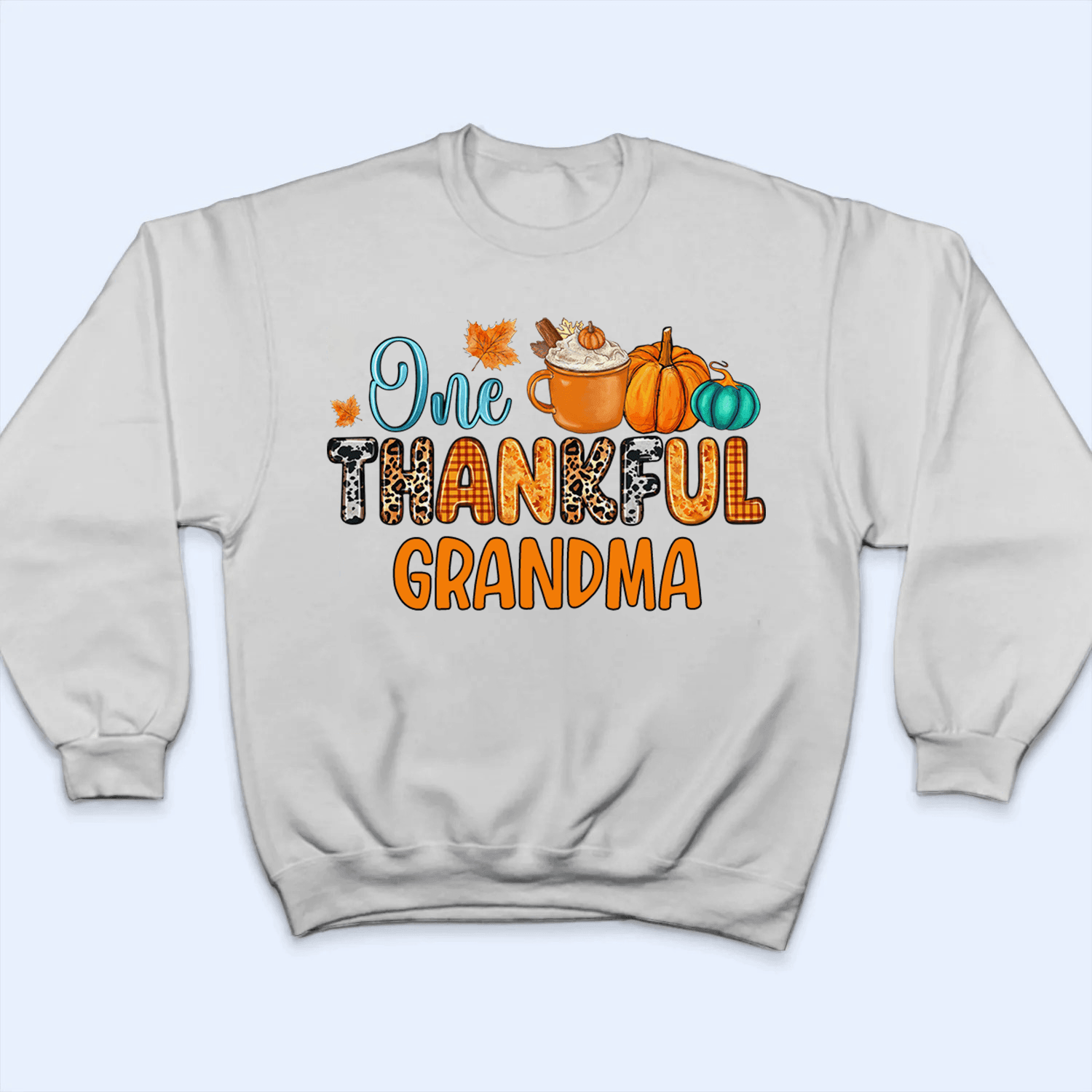 One Thankful Grandma - Personalized Custom T Shirt - Halloween, Loving, Funny Gift for Grandma/Nana/Mimi, Mom, Wife, Grandparent - Suzitee Store