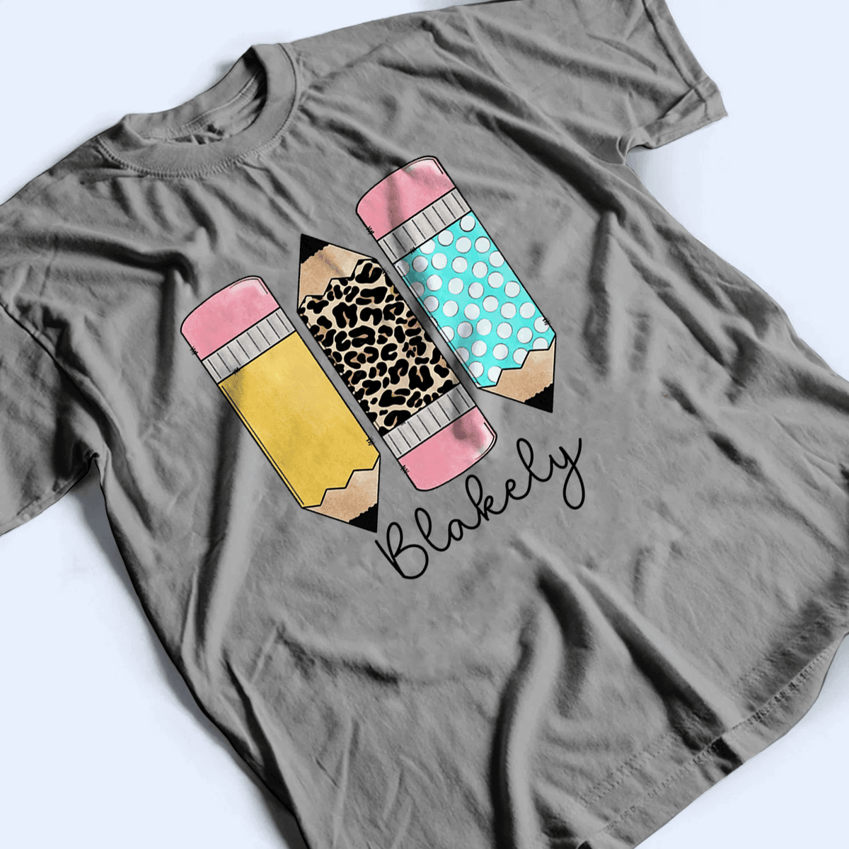 Pencils Back to School - Personalized Custom T Shirt - Birthday, Loving, Funny Gift for Teacher, Kindergarten, Preschool, Pre K, Paraprofessional - Suzitee Store