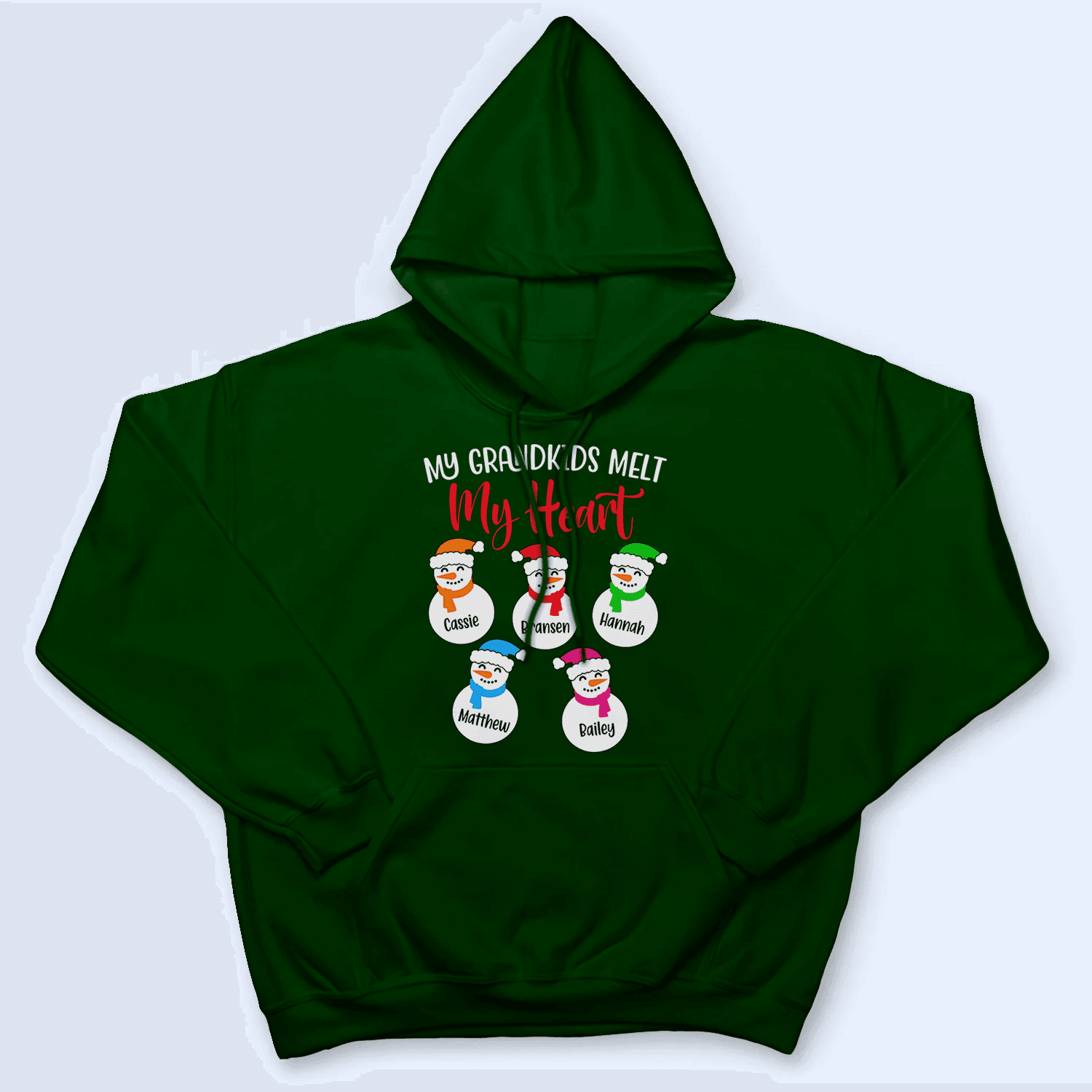 Personalized My Grandkids Melt My Heart - Personalized Custom T Shirt - Christmas, Loving, Funny Gift for Grandma/Nana/Mimi, Mom, Wife, Grandparent - Suzitee Store