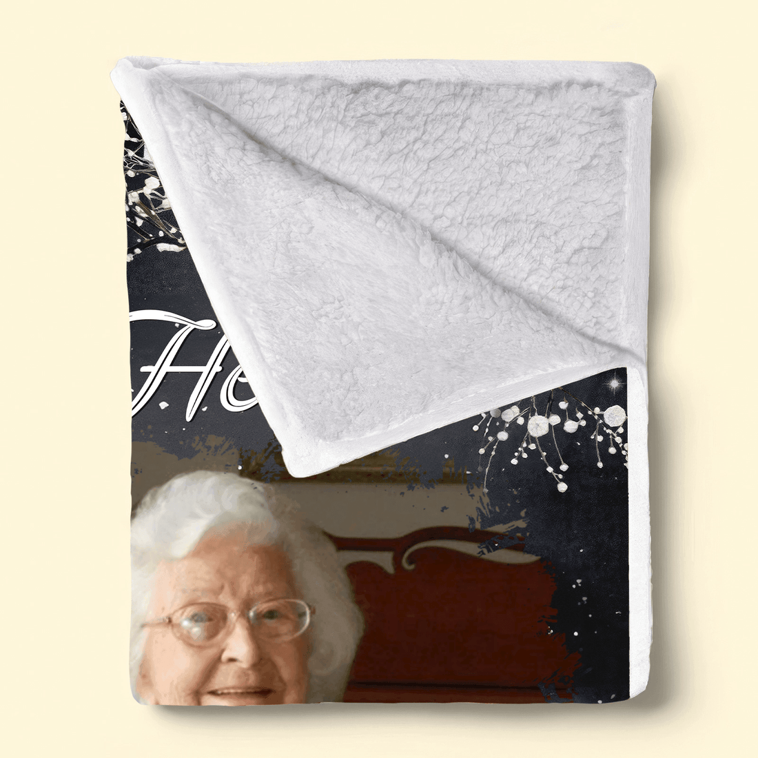 Personalized Custom Photo A Hug From Heaven fleece blanket, size guide chart