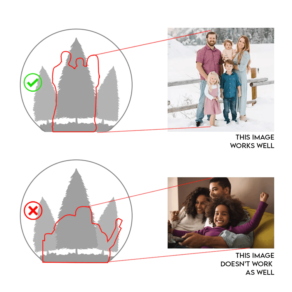 [Photo Inserted] Christmas Bauble Tree Decoration - Personalized Christmas Ball Custom Photo Ornament - Funny Loving Christmas Gifts Idea for Family, Round 3D Globe Ball Ornament - Suzitee Store