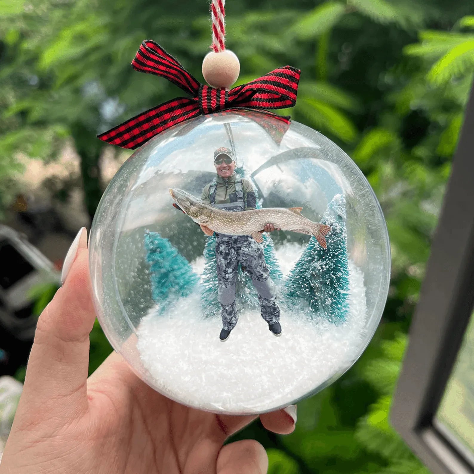 Custom Photo Fishing Ornament – Ideal for Group Photos – Personalized Christmas Gift for Fishermen & Fishing Lovers | Acrylic 6