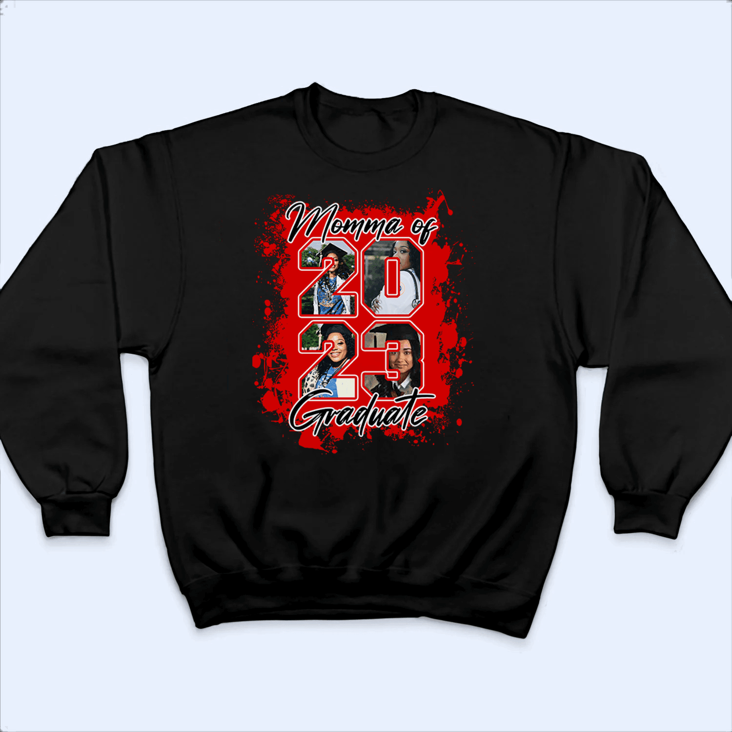 [Photo Inserted] Family of a 2023 Graduate Graduation - Personalized Custom T Shirt - Birthday, Loving, Funny Gift for Grandma/Nana/Mimi, Mom, Wife, Grandparent 2 - Suzitee Store