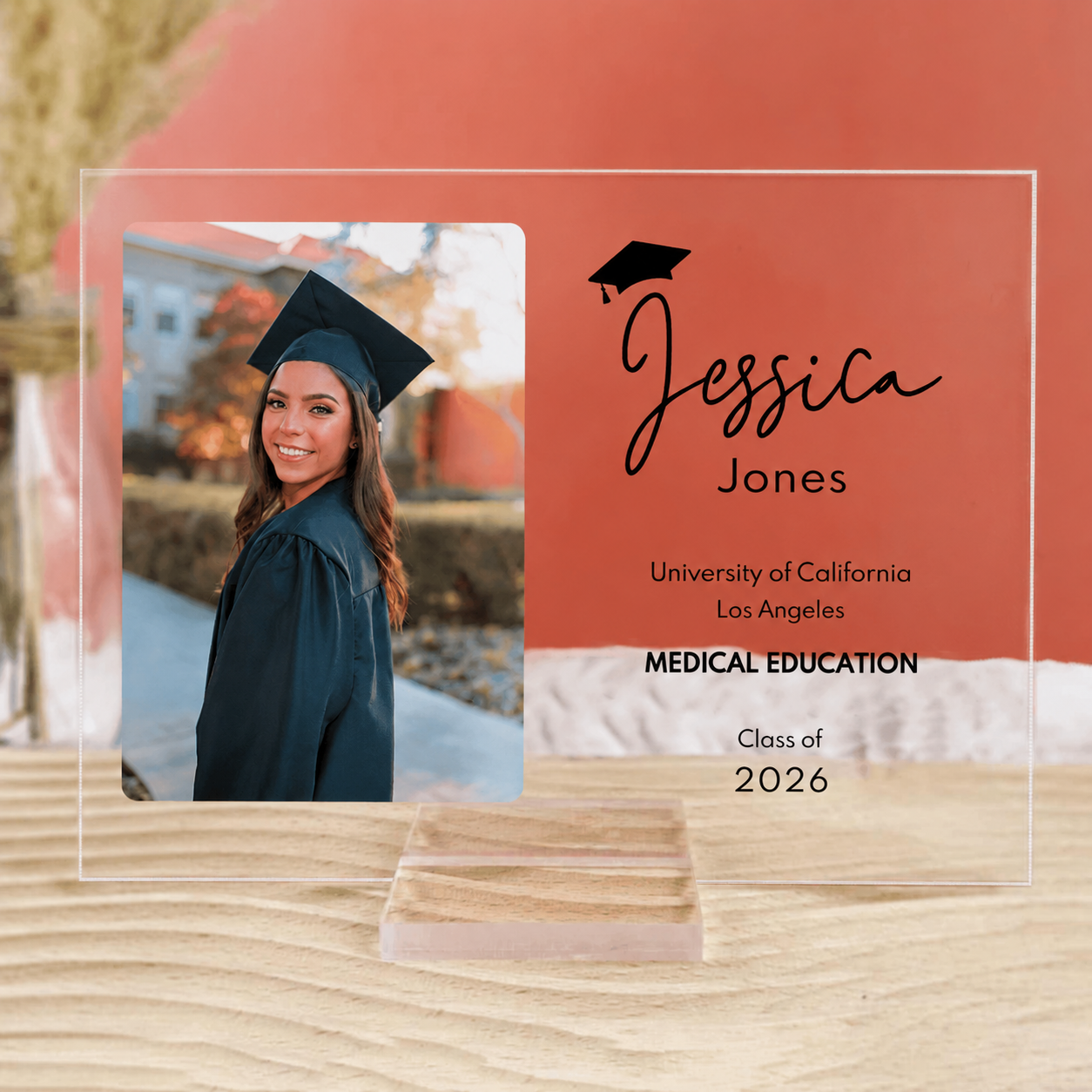 Custom Photo Graduation Gifts For Her/Him acrylic plaque, main view