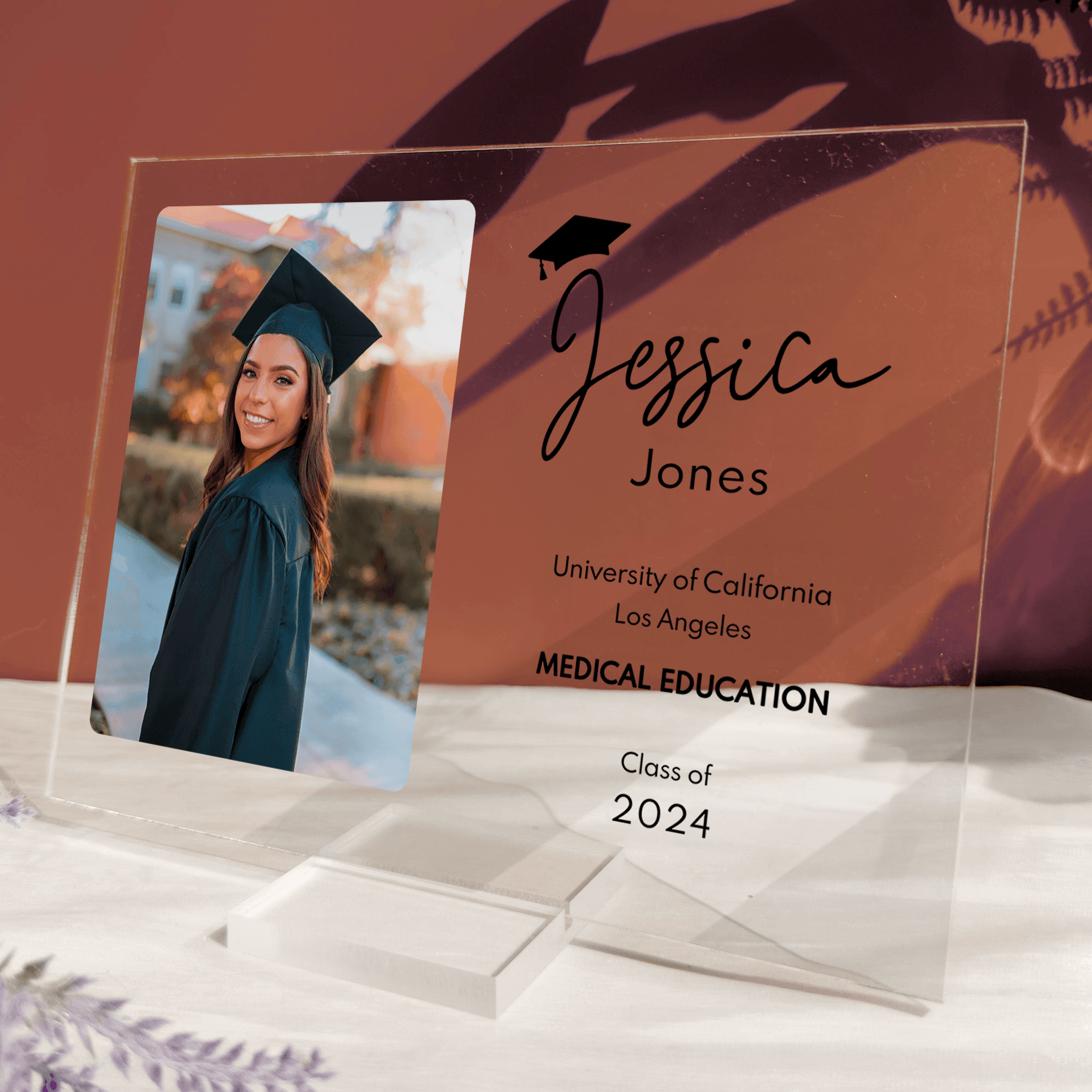 [Photo Inserted] Graduation Gifts For Her/Him - Personalized Custom Horizontal Acrylic Plaque - Senior, Class of 2024 Graduate, Grandson, Granddaughter, Daughter, Son, Best Friends - Suzitee Store