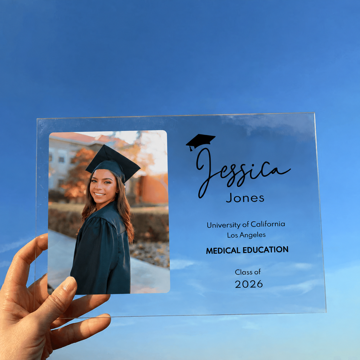 Custom Photo Graduation Gifts For Her/Him acrylic plaque, alternate view 3