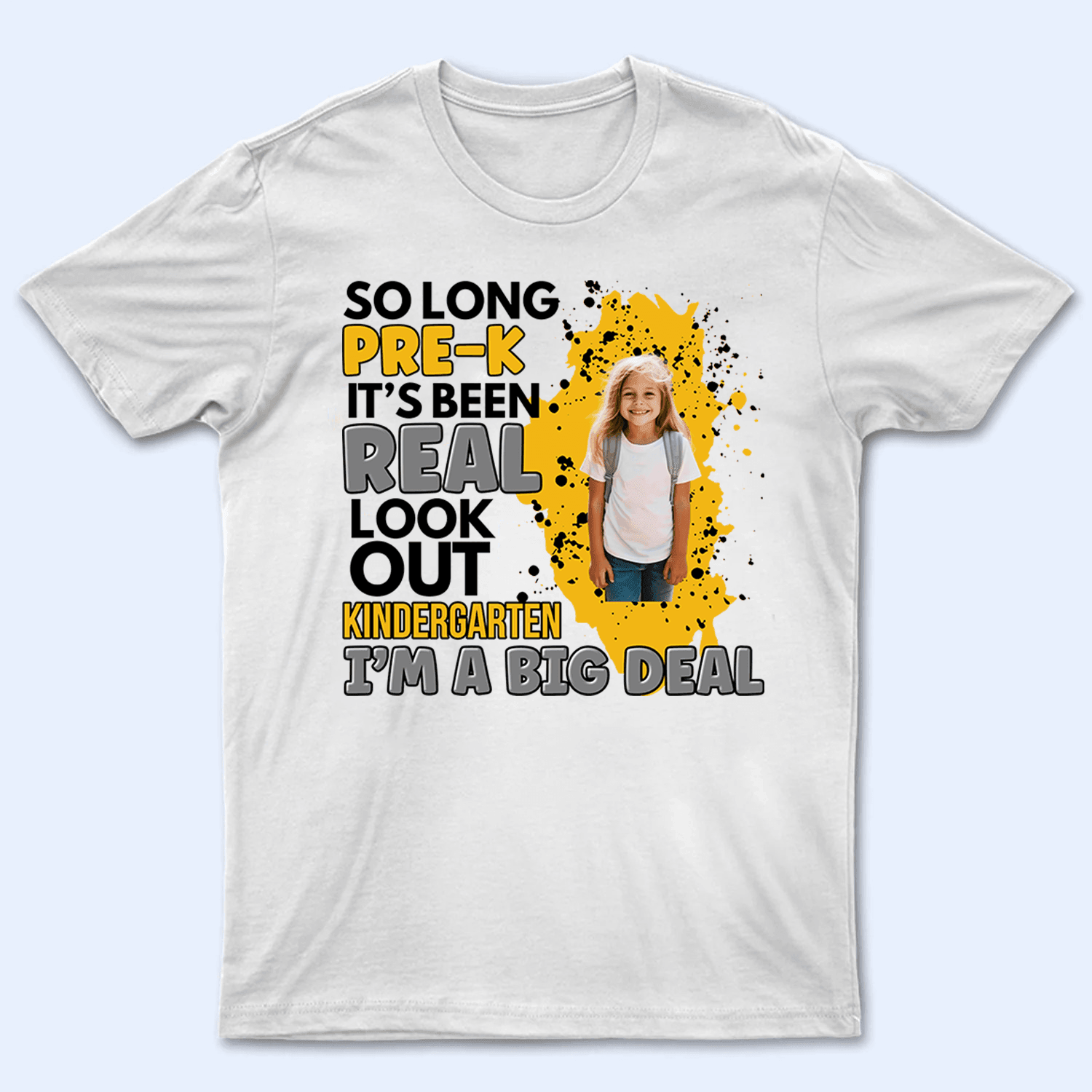 [Photo Inserted] I'm A Big Deal - Personalized Custom Youth T Shirt - Back To School/ First Day Of School, Loving, Funny Gift for Teacher, Kindergarten, Preschool, Pre K, Paraprofessional - Suzitee Store