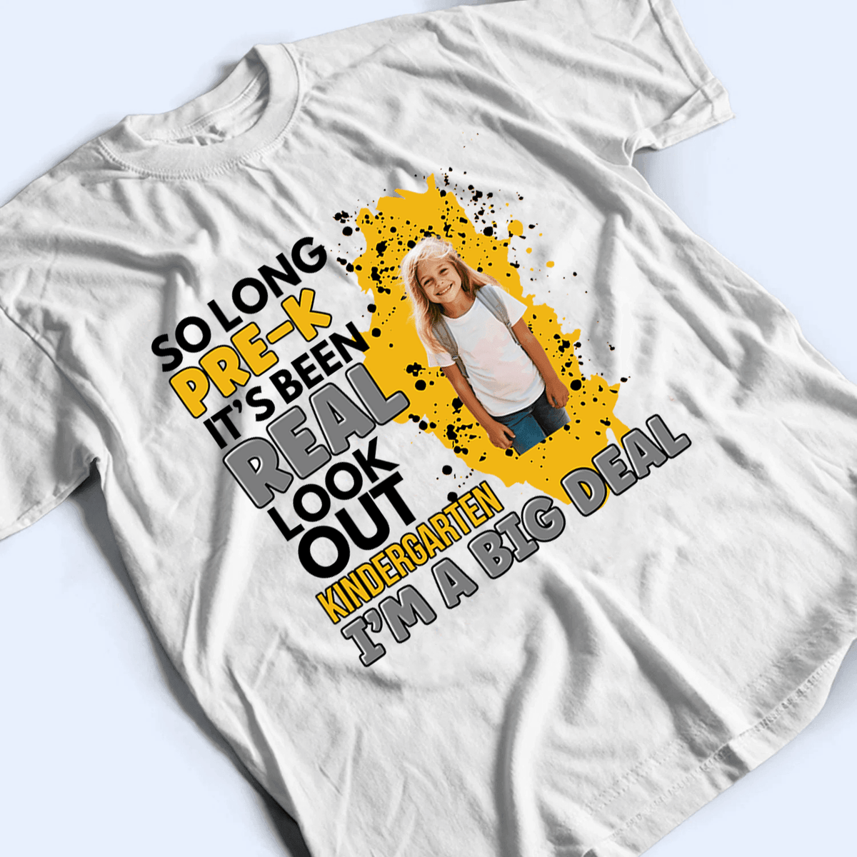 [Photo Inserted] I'm A Big Deal - Personalized Custom Youth T Shirt - Back To School/ First Day Of School, Loving, Funny Gift for Teacher, Kindergarten, Preschool, Pre K, Paraprofessional - Suzitee Store
