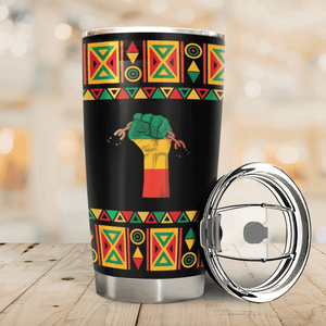 [Photo Inserted] Juneteenth Is My Independence Day - Personalized Custom 20oz Fat Tumbler Cup - My Roots Black History Afro Melanin Gift For African American, King, Queen, Girl, Men, Women - Suzitee Store