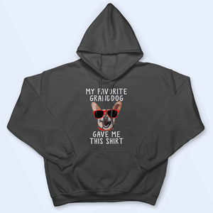 [Photo Inserted] My Favorite Granddog Gave Me This Shirt - Personalized Custom T Shirt - Birthday, Loving, Funny Gift for Dog Mom, Dog Dad, Dog Lovers, Pet Gifts for Him, Her - Suzitee Store
