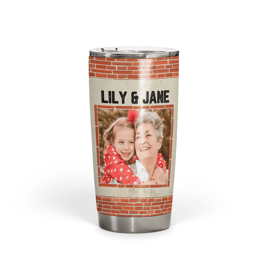 [Photo Inserted] Partners In Crime - Personalized Custom 20oz Fat Tumbler Cup - Birthday, Loving, Funny Gift for Grandma/Nana/Mimi, Mom, Wife, Grandparent - Suzitee Store