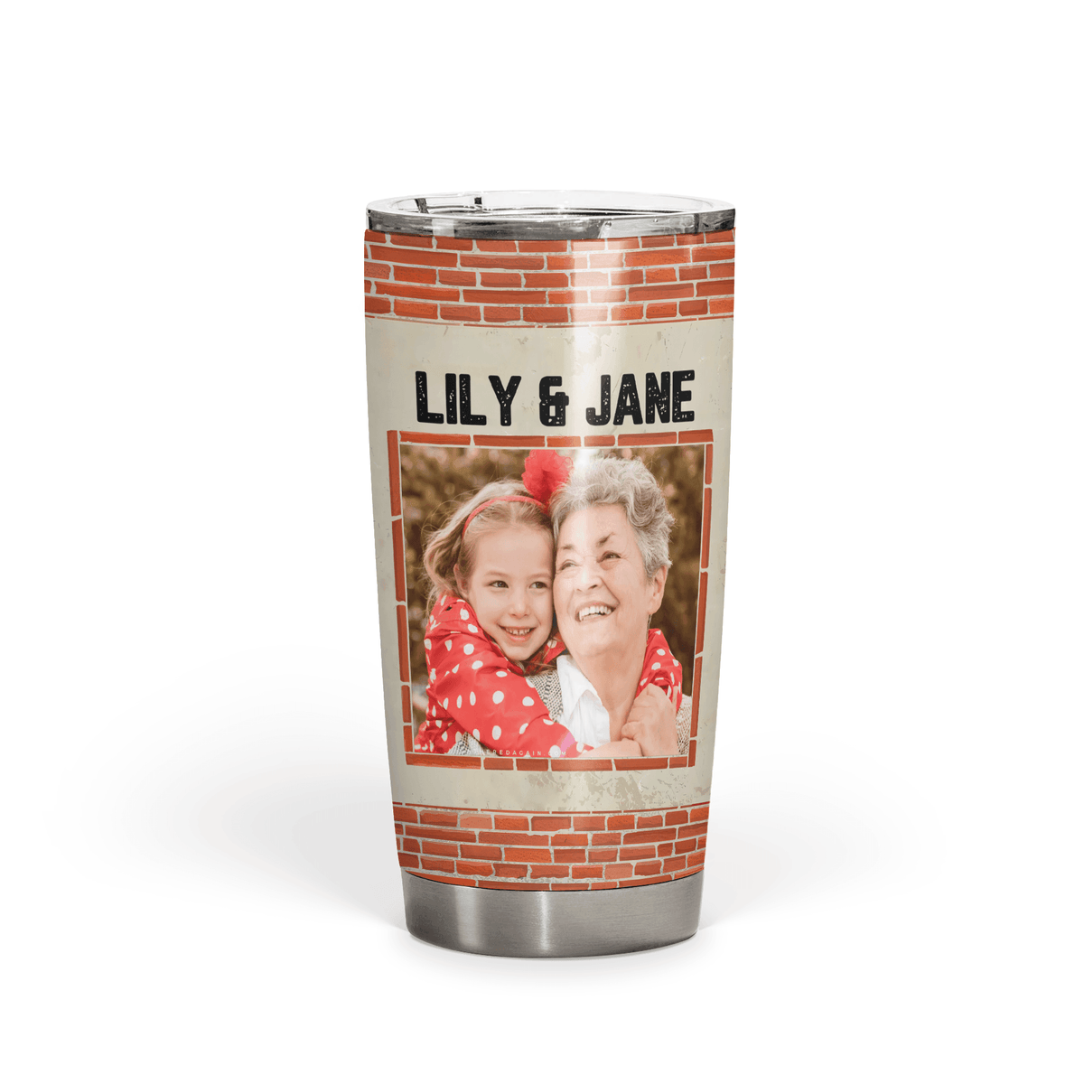 [Photo Inserted] Partners In Crime - Personalized Custom 20oz Fat Tumbler Cup - Birthday, Loving, Funny Gift for Grandma/Nana/Mimi, Mom, Wife, Grandparent - Suzitee Store