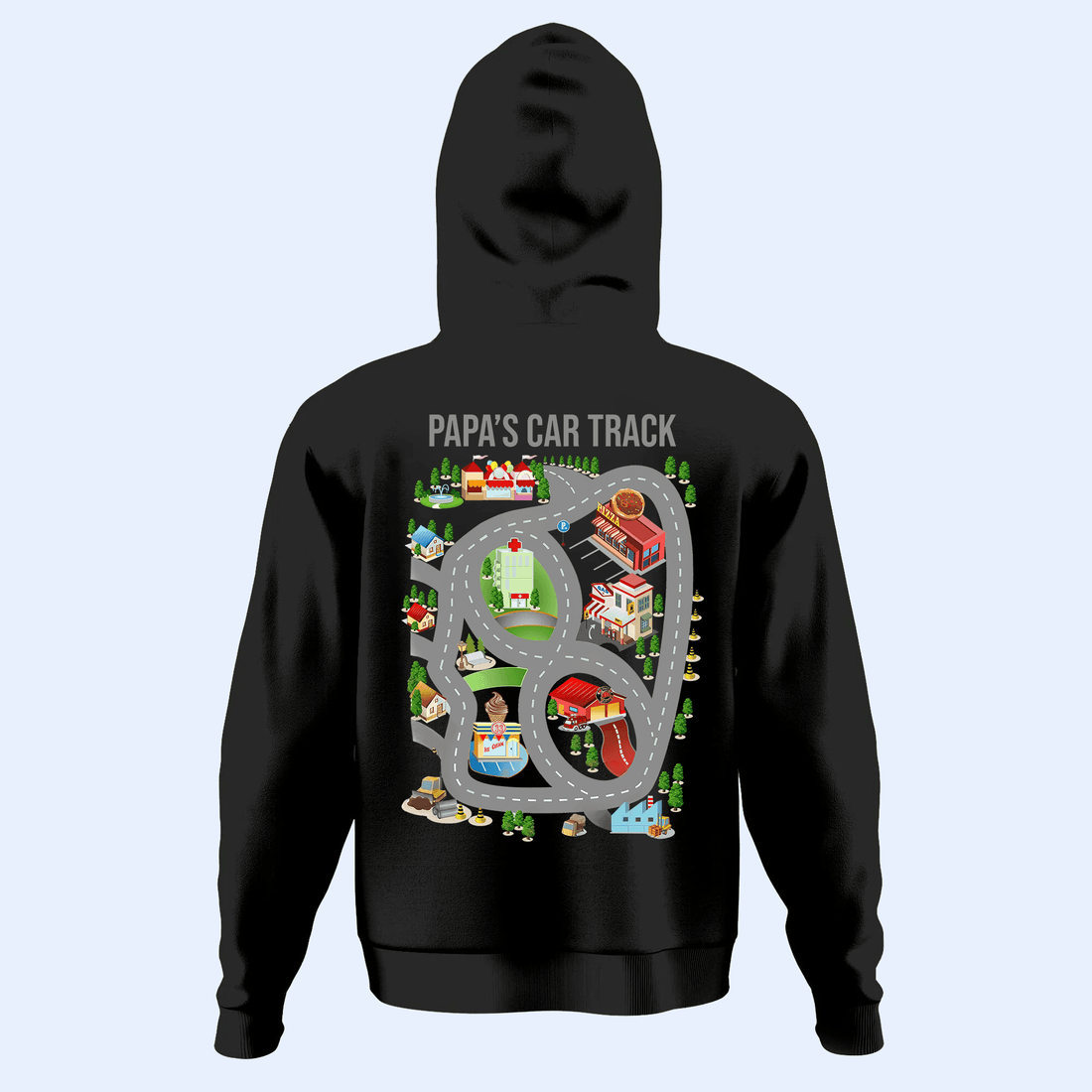 Personalized Play Cars On Dad's Back t-shirt, alternate view 2