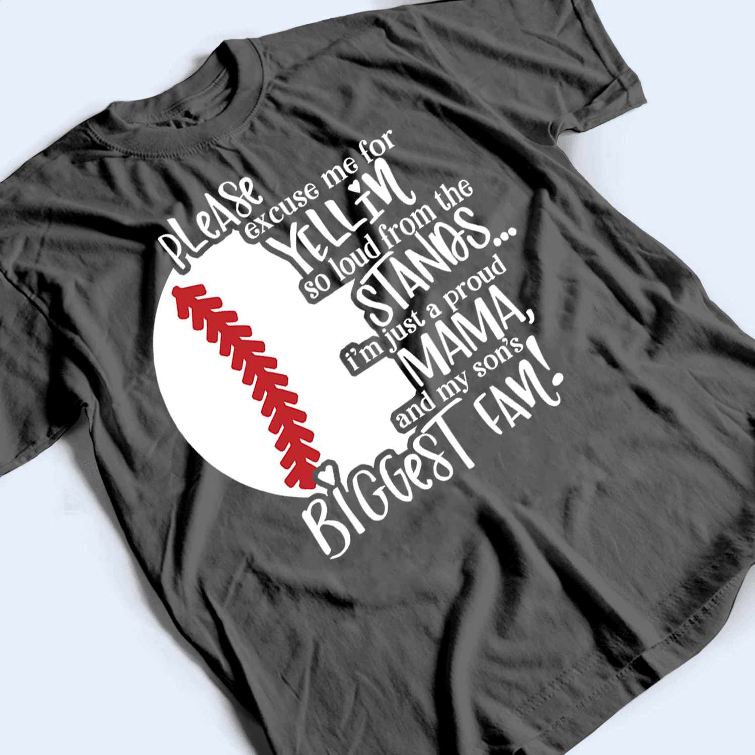 Please Excuse Me For Yellin So Loud From The Stands - Personalized Custom T Shirt - Birthday, Loving, Funny Gift for Grandma/Nana/Mimi, Mom, Wife, Grandparent - Suzitee Store