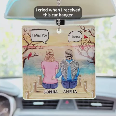 It's Hard To Live Without You I Miss You - Memorial Gift For Family, Friends, Siblings - Personalized Acrylic Car Hanger