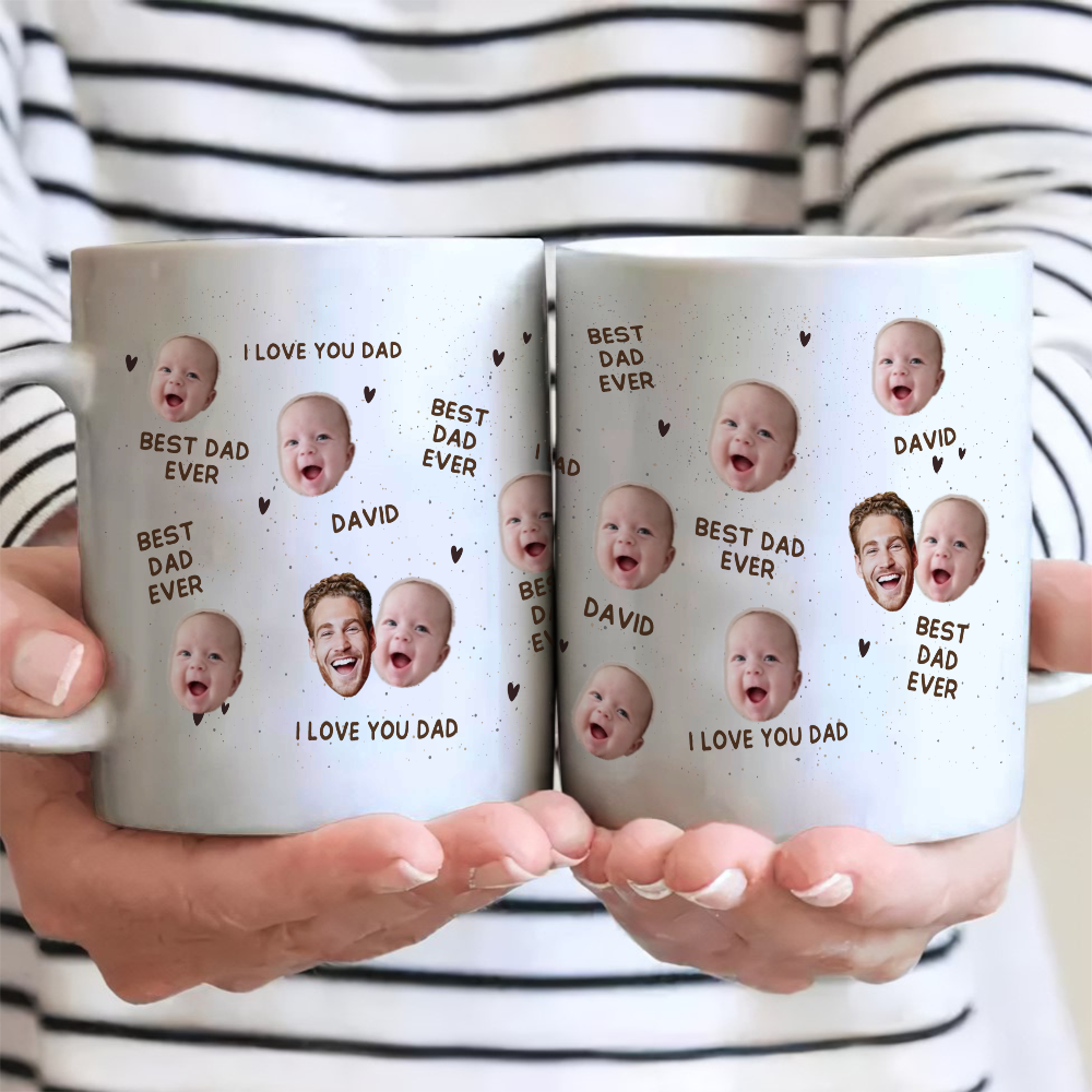 Custom Photo Best Dad Ever mug, alternate view 3