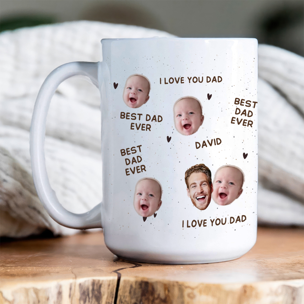 Custom Photo Best Dad Ever mug, alternate view 5