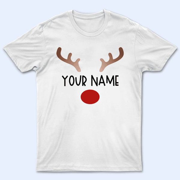 Red Nosed Reindeer - Personalized Custom T Shirt - Birthday, Loving, Funny Gift for Grandma/Nana/Mimi, Mom, Wife, Grandparent