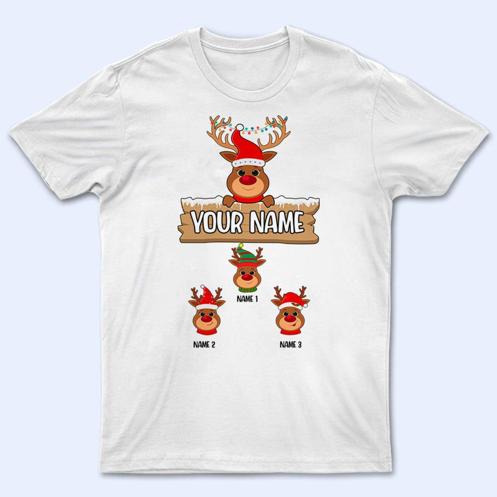 Reindeer Christmas Grandma - Personalized Custom T Shirt - Birthday, Loving, Funny Gift for Grandma/Nana/Mimi, Mom, Wife, Grandparent - Suzitee Store