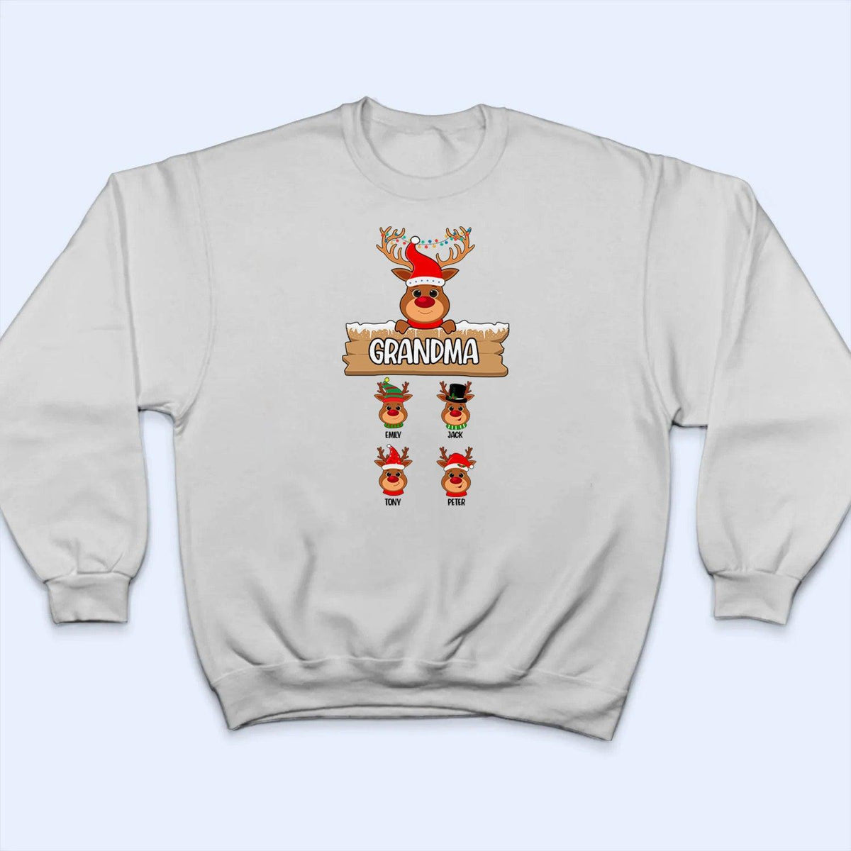 Reindeer Christmas Grandma - Personalized Custom T Shirt - Birthday, Loving, Funny Gift for Grandma/Nana/Mimi, Mom, Wife, Grandparent - Suzitee Store