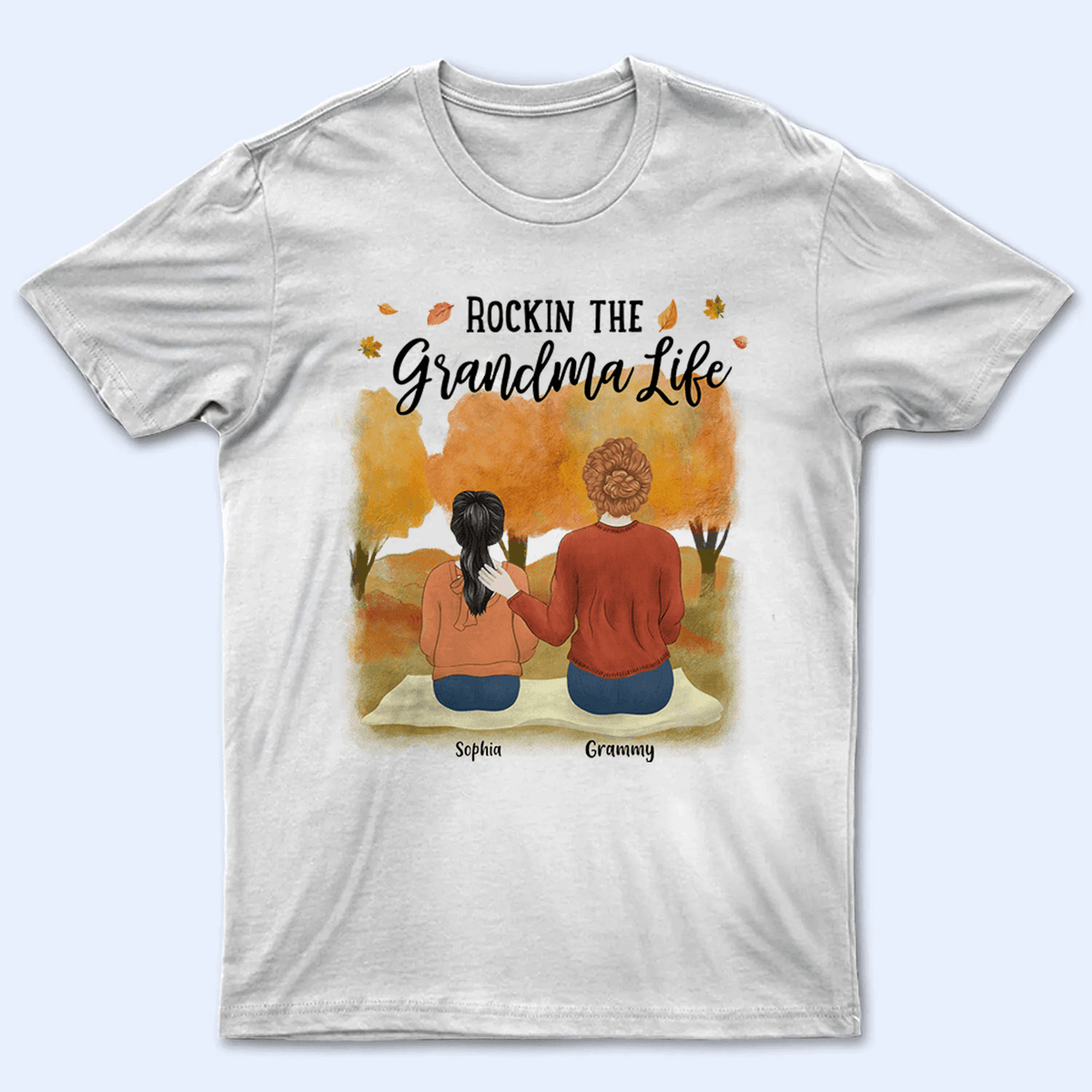 Rockin the Grandparent Life - Personalized Custom T Shirt - Birthday, Loving, Funny Gift for Grandparent, Grandma &amp; Grandpa - Suzitee Store