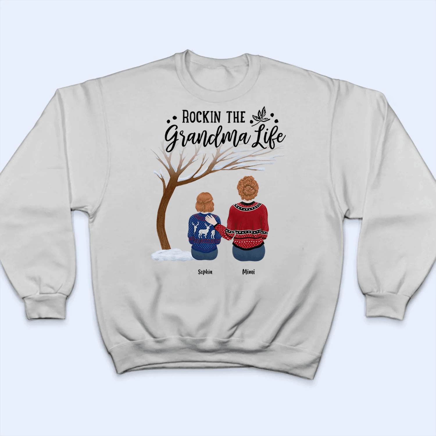 Rockin the Grandparent Life - Winter - Personalized Custom T Shirt - Birthday, Loving, Funny Gift for Grandparent, Grandma & Grandpa - Suzitee Store