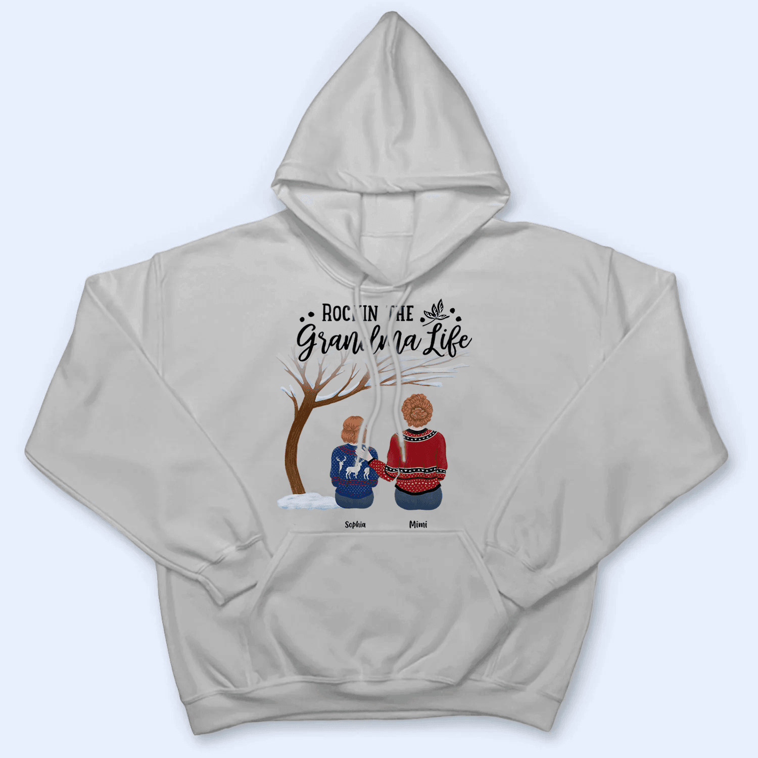 Rockin the Grandparent Life - Winter - Personalized Custom T Shirt - Birthday, Loving, Funny Gift for Grandparent, Grandma & Grandpa - Suzitee Store