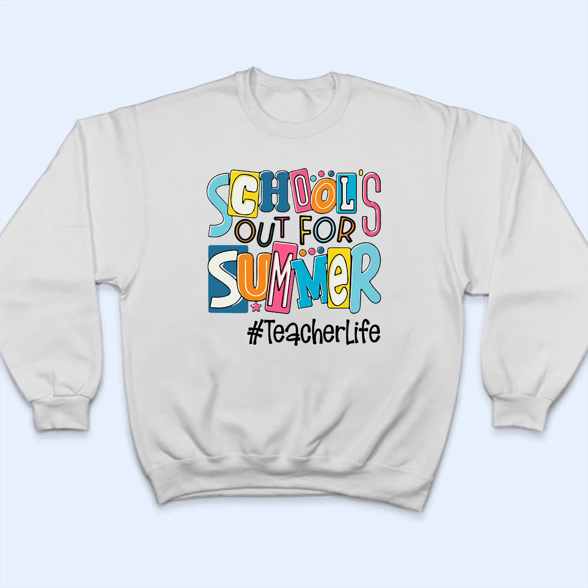 School Out For Summer- Personalized Custom T Shirt - Birthday, Loving, Funny Gift for Teacher, Kindergarten, Preschool, Pre K, Paraprofessional - Suzitee Store