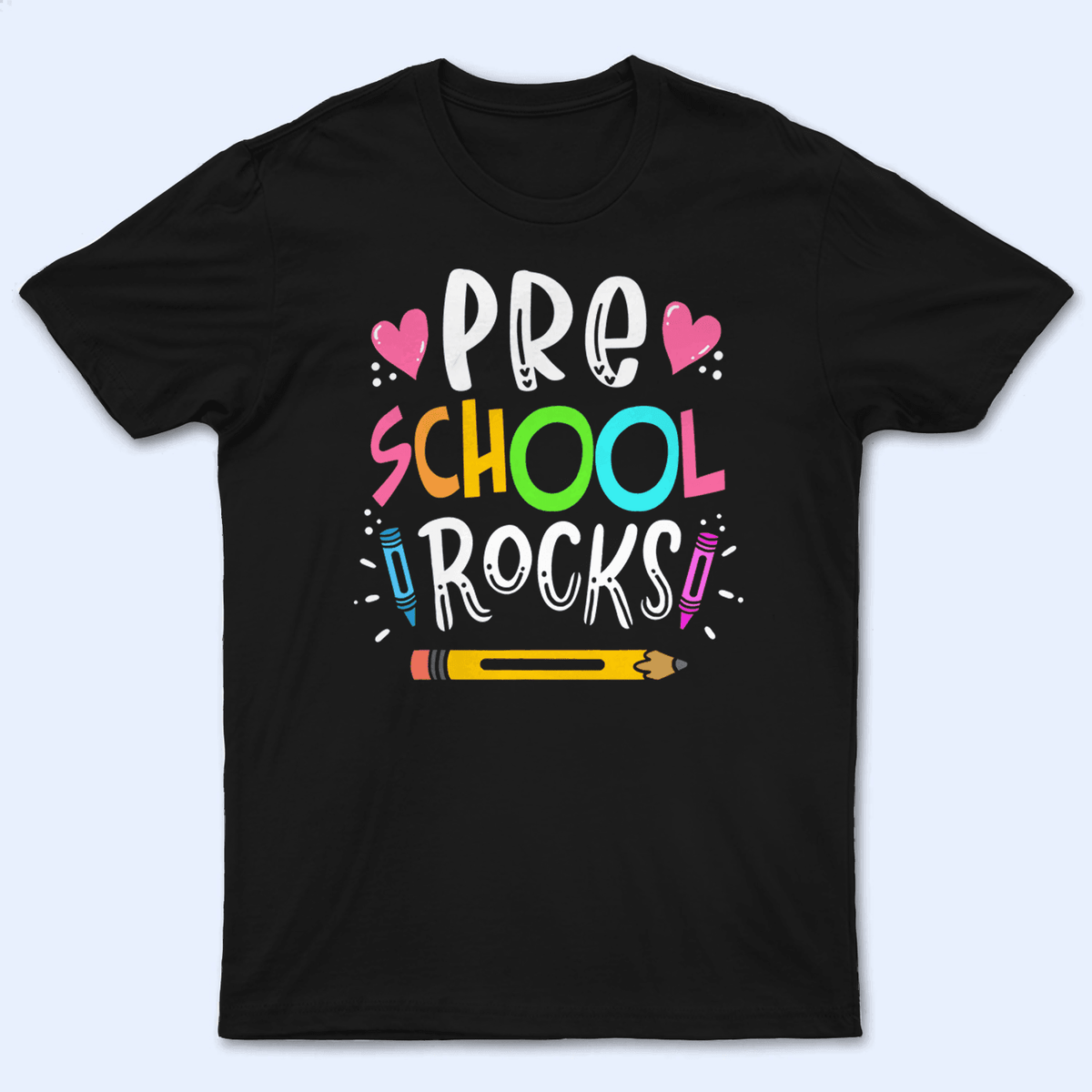 School Rocks! - Cute Personalized Custom T Shirt - Birthday, Loving, Funny Gift for Teacher, Kindergarten, Preschool, Pre K, Paraprofessional - Suzitee Store