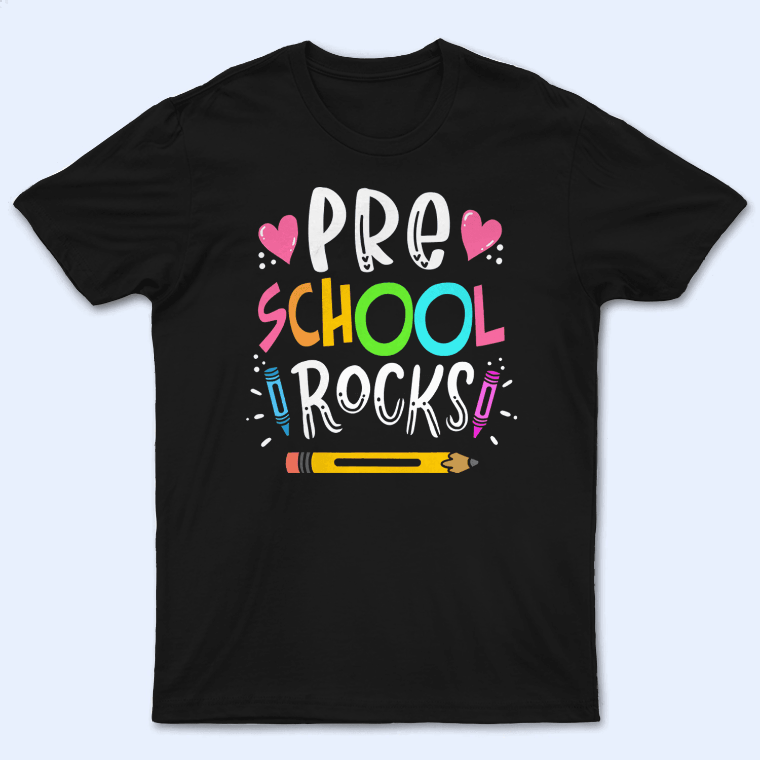School Rocks! - Cute Personalized Custom T Shirt - Birthday, Loving, Funny Gift for Teacher, Kindergarten, Preschool, Pre K, Paraprofessional - Suzitee Store
