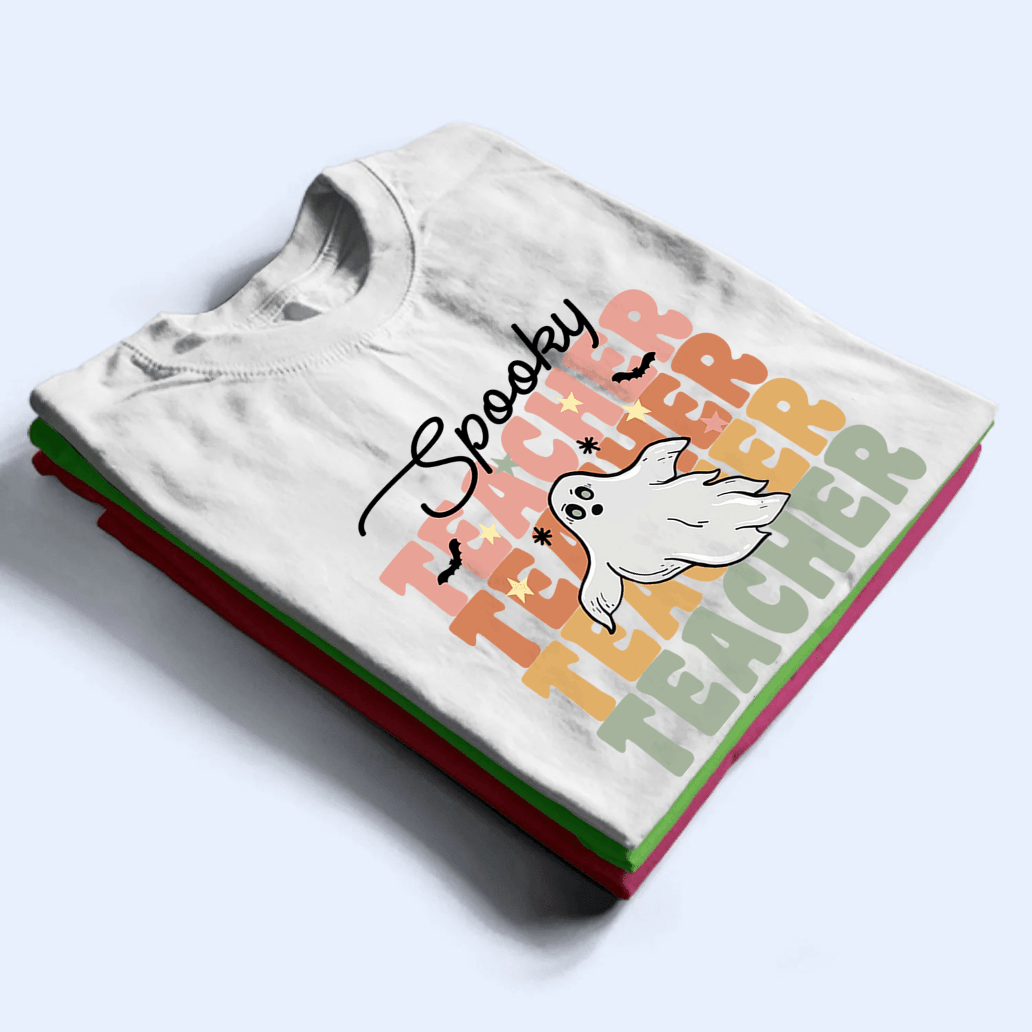 Spooky Teacher - Personalized Custom T Shirt - Birthday, Loving, Funny Gift for Teacher, Kindergarten, Preschool, Pre K, Paraprofessional - Suzitee Store