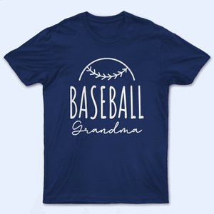 Sport Grandma Half Balls Design - Baseball/ Softball Cheers Personalized Custom T Shirt - Birthday, Loving, Funny Gift for Grandma/Nana/Mimi, Mom, Wife, Grandparent - Suzitee Store