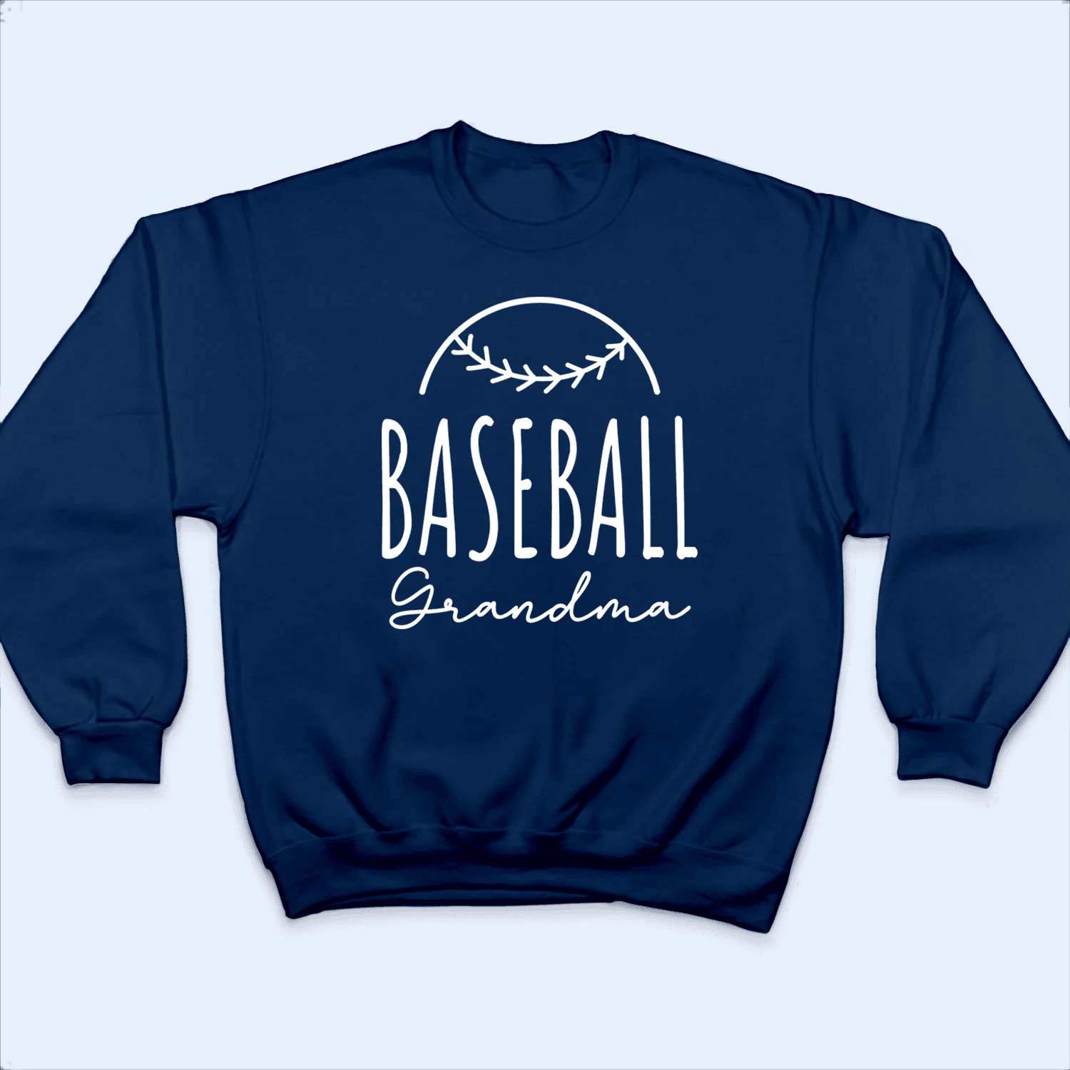 Sport Grandma Half Balls Design - Baseball/ Softball Cheers Personalized Custom T Shirt - Birthday, Loving, Funny Gift for Grandma/Nana/Mimi, Mom, Wife, Grandparent - Suzitee Store