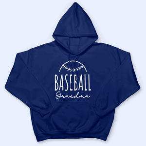 Sport Grandma Half Balls Design - Baseball/ Softball Cheers Personalized Custom T Shirt - Birthday, Loving, Funny Gift for Grandma/Nana/Mimi, Mom, Wife, Grandparent - Suzitee Store
