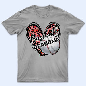 Sport Grandma Heart - Personalized Custom T Shirt - Gift for Grandma/Nana/Mimi, Mom, Wife, Grandparent - Suzitee Store