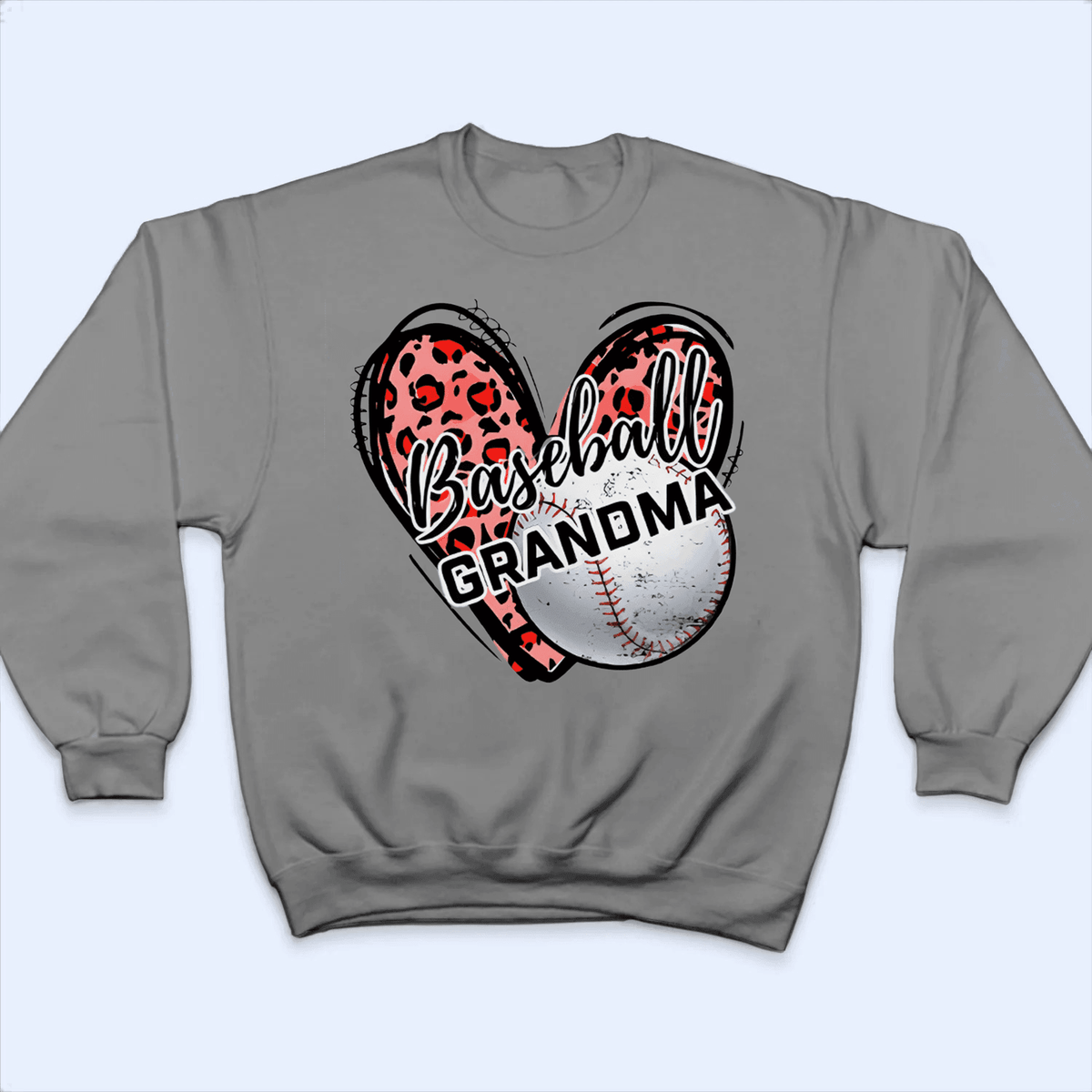 Sport Grandma Heart - Personalized Custom T Shirt - Gift for Grandma/Nana/Mimi, Mom, Wife, Grandparent - Suzitee Store