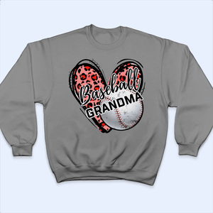 Sport Grandma Heart - Personalized Custom T Shirt - Gift for Grandma/Nana/Mimi, Mom, Wife, Grandparent - Suzitee Store