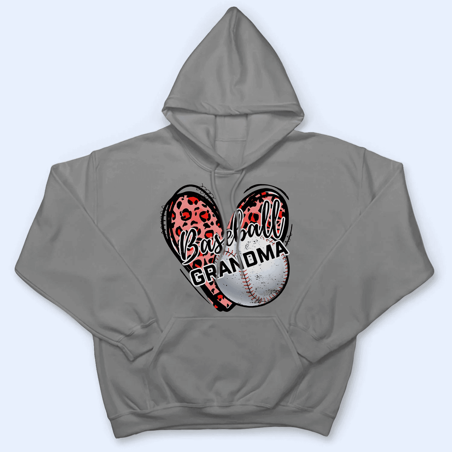 Sport Grandma Heart - Personalized Custom T Shirt - Gift for Grandma/Nana/Mimi, Mom, Wife, Grandparent - Suzitee Store