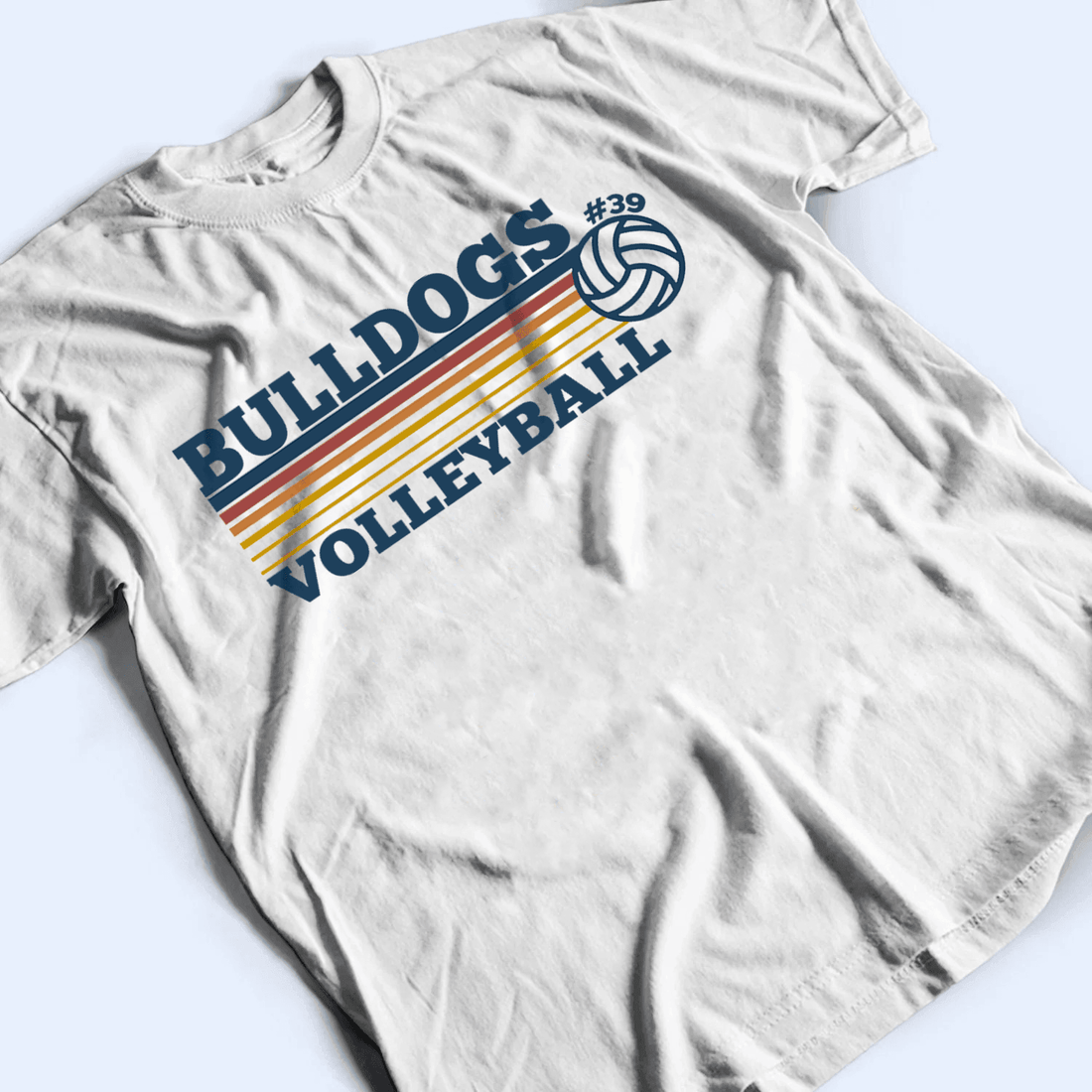 Personalized Striped Sporty Mascot t-shirt, alternate view 3