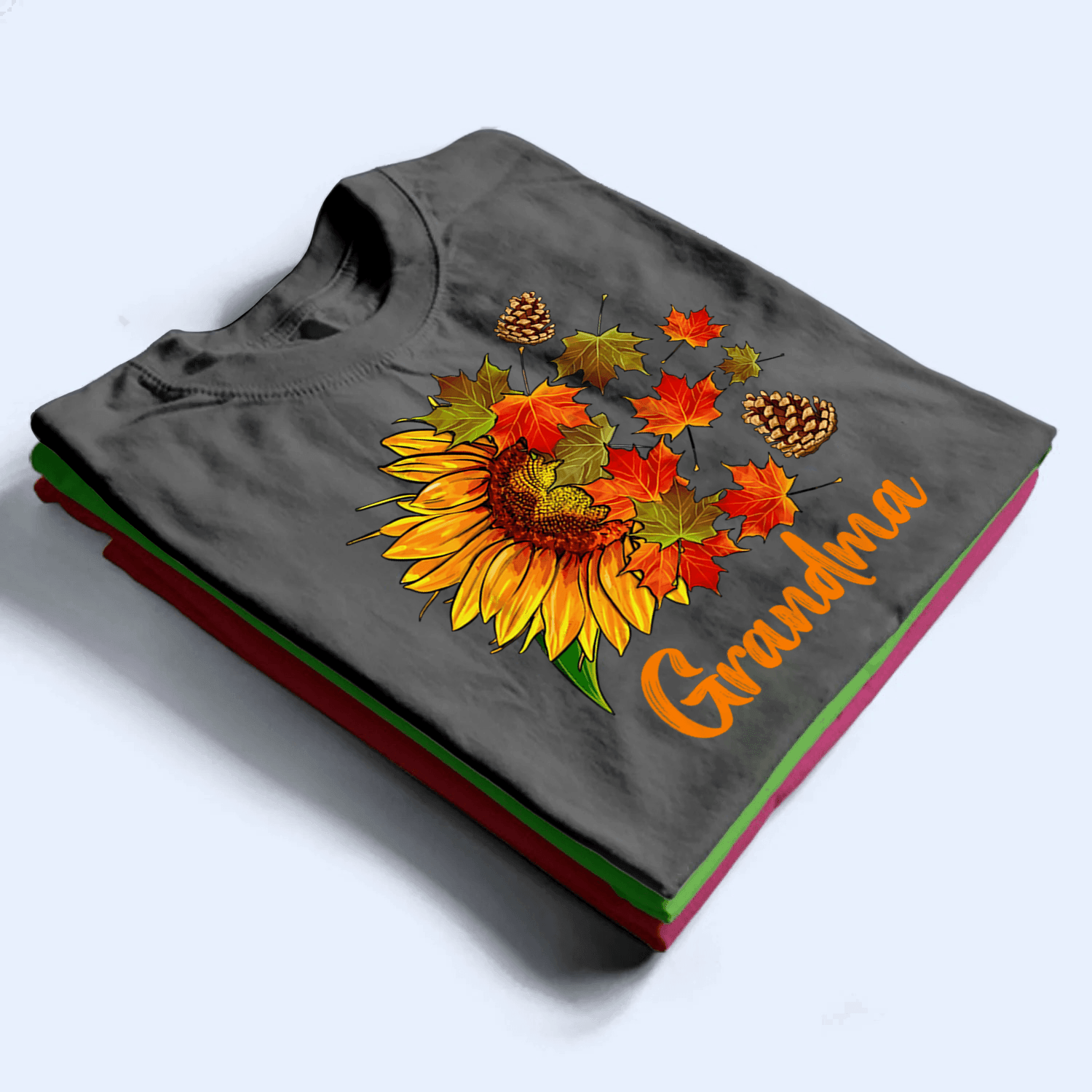 Sunflower Fall - Personalized Custom T Shirt - Halloween, Loving, Funny Gift for Grandma/Nana/Mimi, Mom, Wife, Grandparent - Suzitee Store