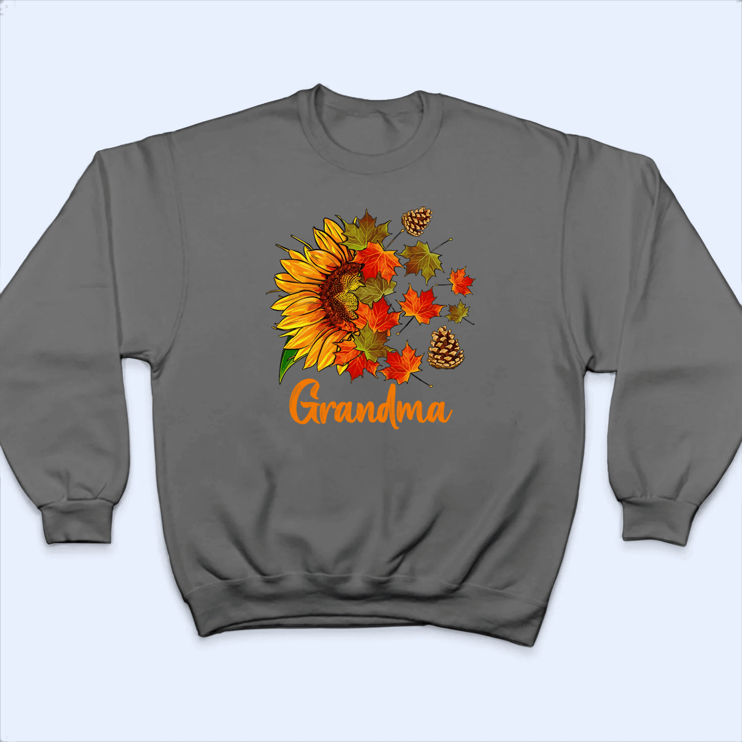 Sunflower Fall - Personalized Custom T Shirt - Halloween, Loving, Funny Gift for Grandma/Nana/Mimi, Mom, Wife, Grandparent - Suzitee Store